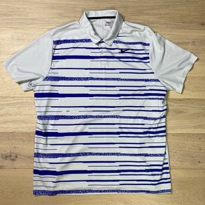 Nike Golf Dri Fit Blue Polo Shirt